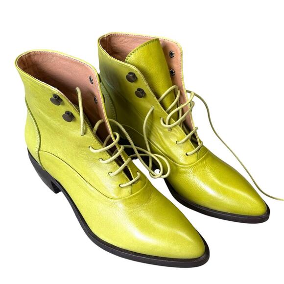 Intentionally Blank West Lace Up Ankle Boot Green EU 37 - Picture 8 of 13